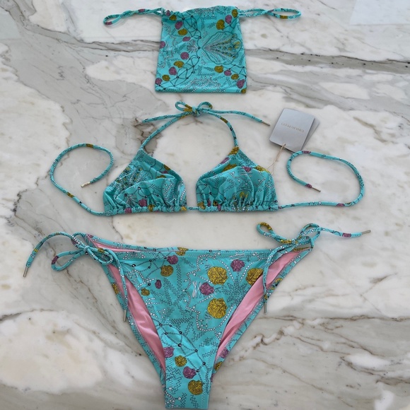 EMILIO PUCCI BLUE PRINT BIKINI SIZE US 10 / IT 44 NWTS! - Picture 2 of 15